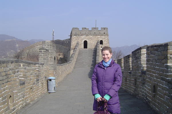 I'm walking on the Great Wall of China!