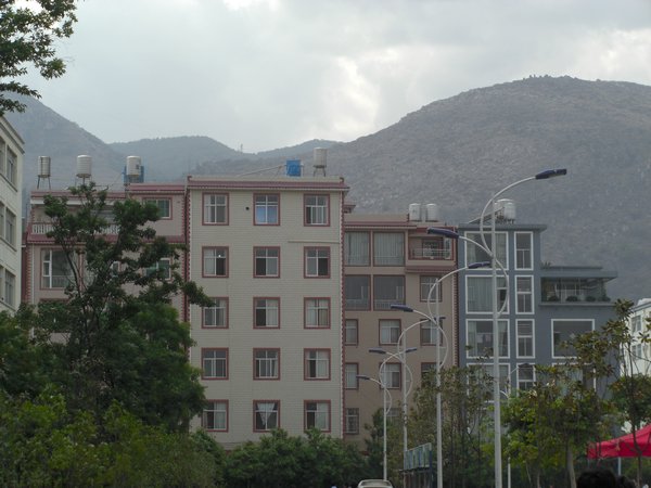Buildings near the college campus