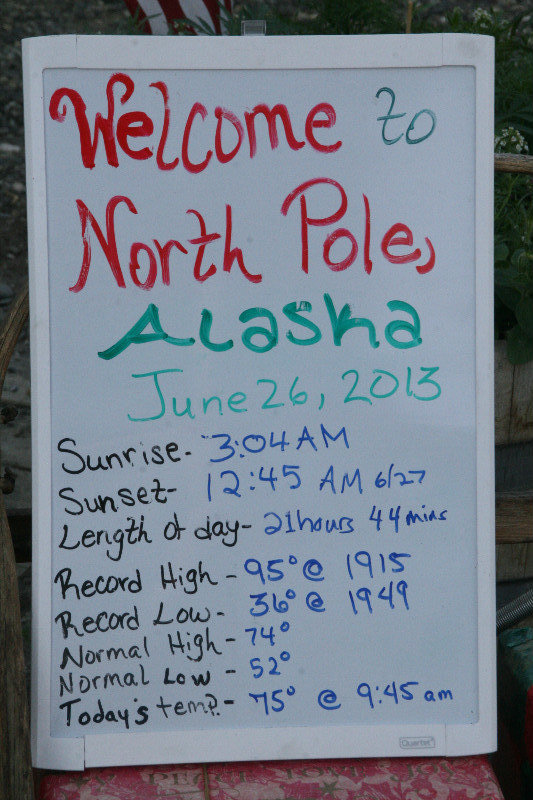 North Pole Weather Stats