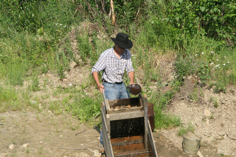Old time panning for gold