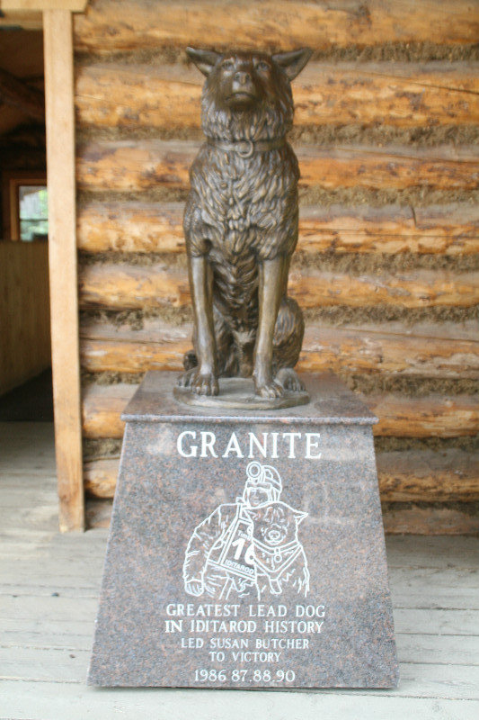 Monument for Granite - top Iditarod dog