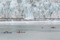 Kayaks at the glacier