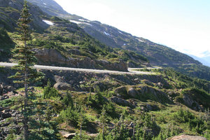 Winding road to glacier