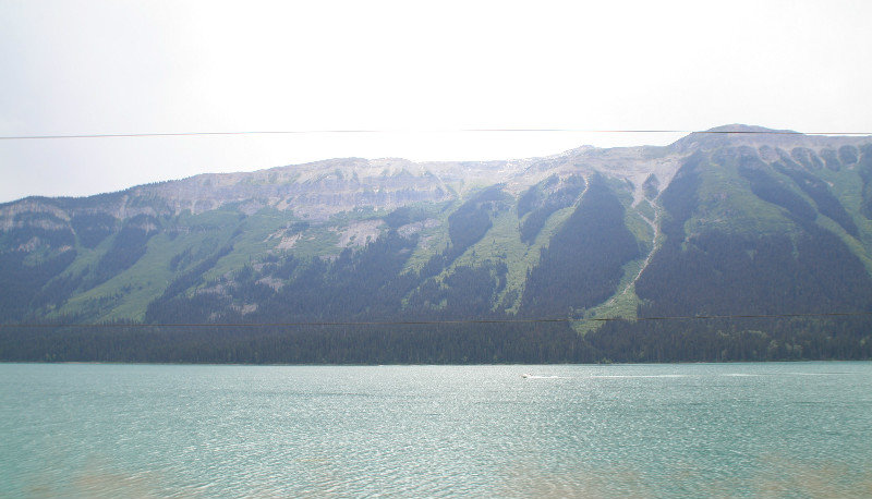 Beautiful lake & interesting mountain side
