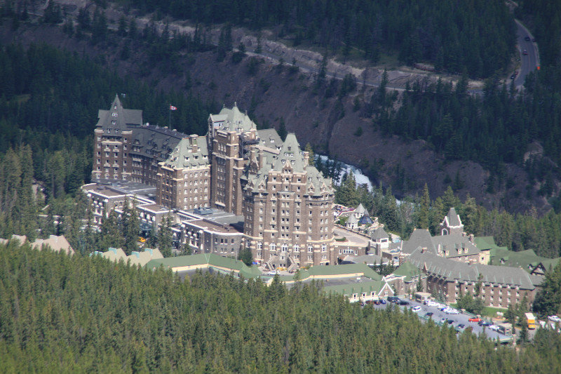 Banff Fairmont Hotel from Gondola