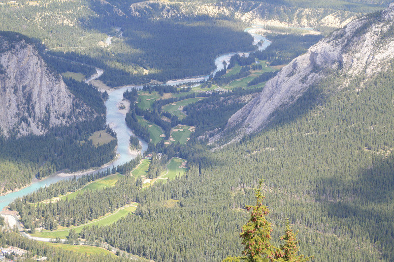 Bow Valley River and the golf course