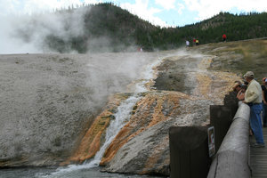 Rolling hot waterfall