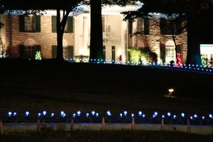 Graceland's blue lights of the holidays