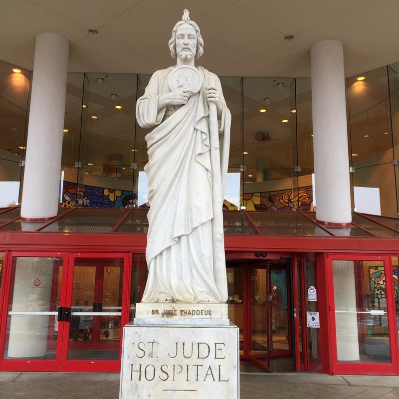 Statue of St Jude at entrance
