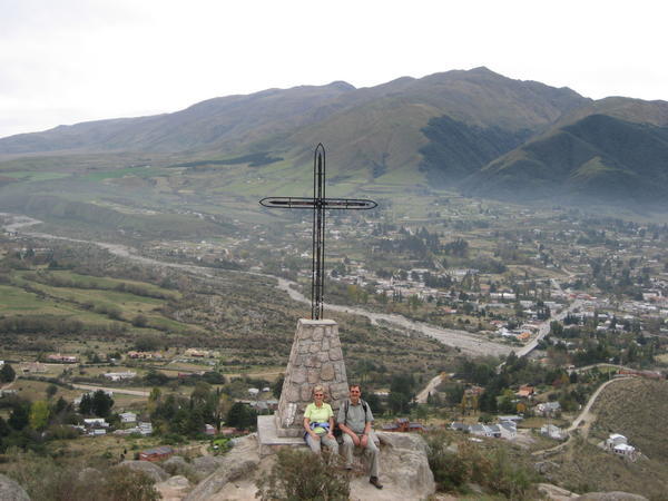 Climbing a mountain in Tafi del Valle