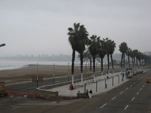 Lima beach is quiet misty