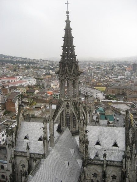 Climbing the tower of the basilica