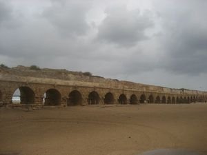 Aquaduct at the beachshore at Ceasaria