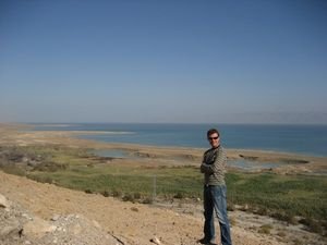 I am acting pretty cool here with the dead sea at the back
