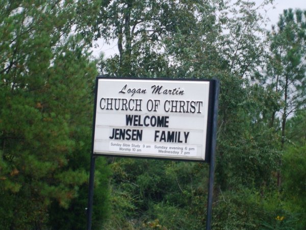 Logan Martin's Welcome Sign for the Jensens