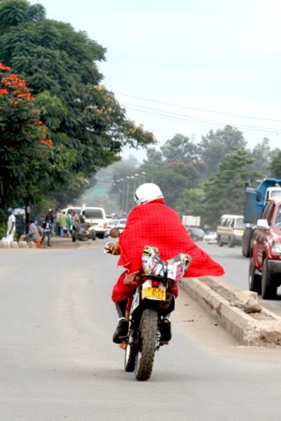 Massai on a Motorcyle