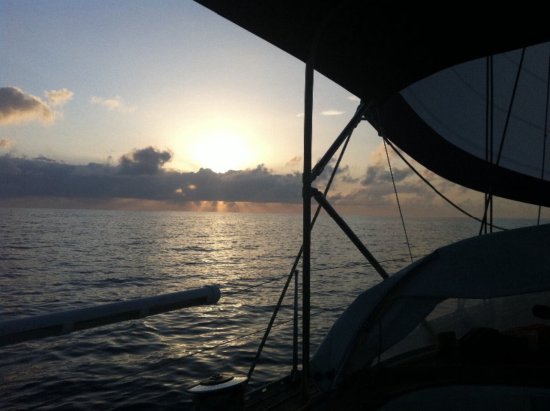 Sunrise after the night sail 