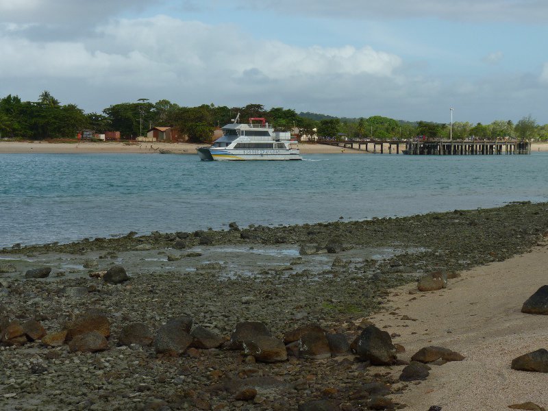 The Thursday Island ferry leaving the jetty