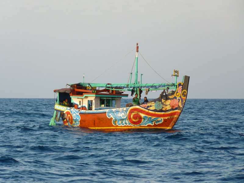 colourful fishing boat
