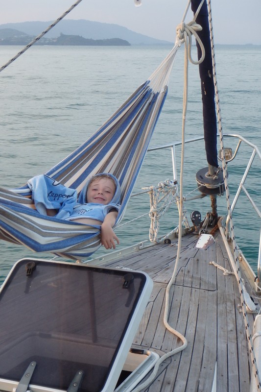 Alex enjoying my new hammock