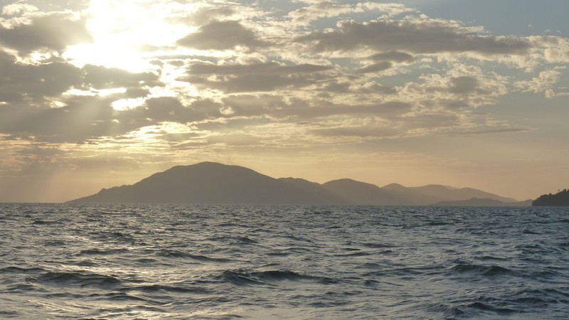 The sun setting over the Butang Islands