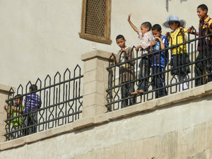 Children on the Mosque balcony