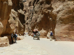 One of the buggys coming out of Petra