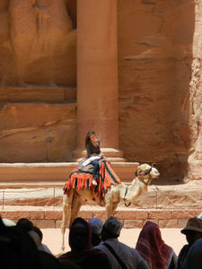 Our first full view was of a girl riding a camel