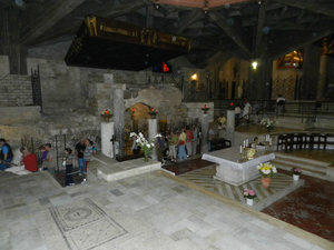 The altar built over the grotto where Mary lived