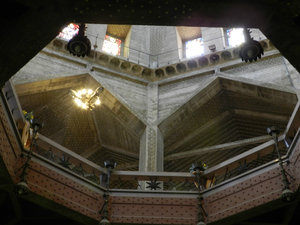 looking up into the dome