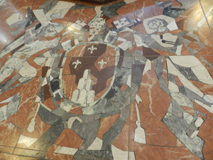 Marble floor large mosaics
