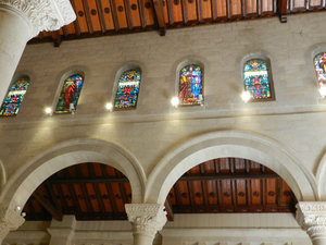 Clerestory stained glass windows