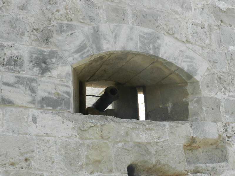 a cannon opening in the wall