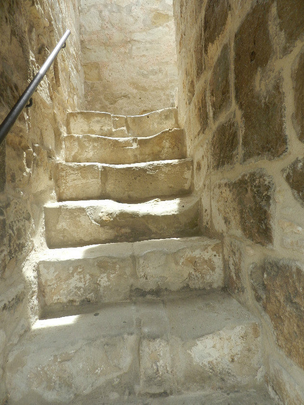 Steps to the upper floor