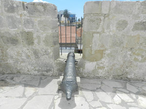 Cannons on the upper floor