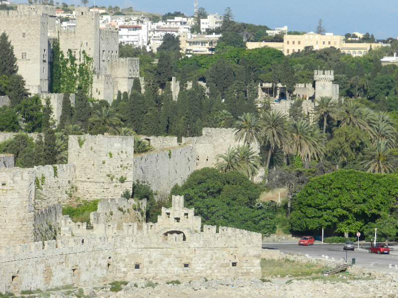 The walls of Old Town Rhodes
