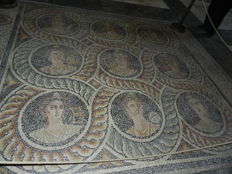 Mosaic depicting the nine Muses