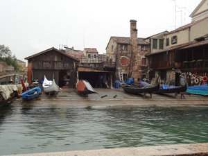 One of the two gondola repair/build shops