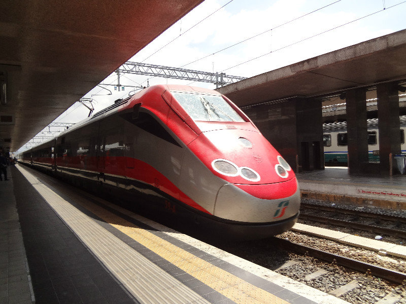Frecciarossa fast train from Rome to Naples