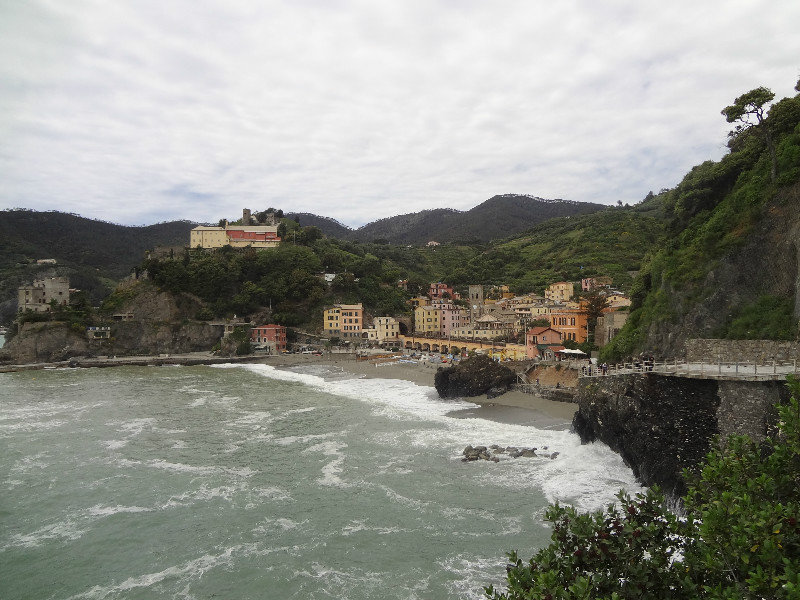 Made it!!!!  Entering the 5th and final town of Monterosso before training to Nice