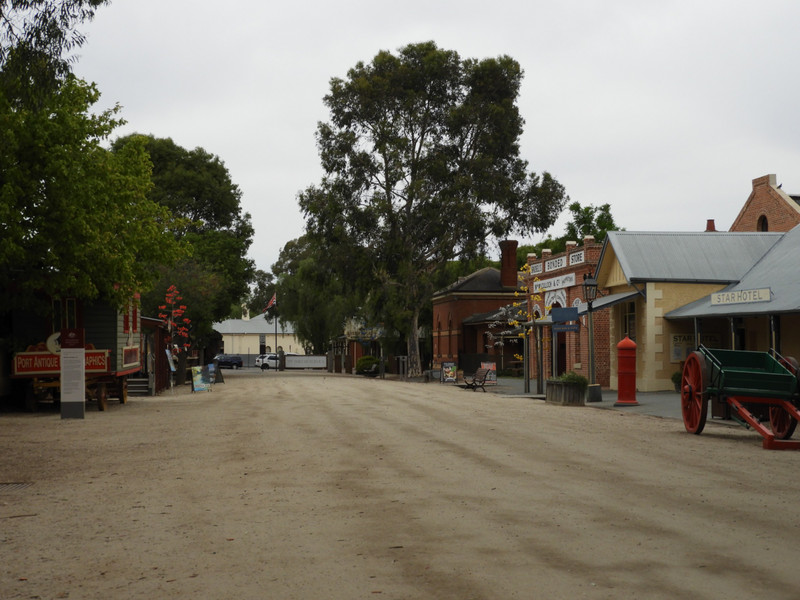 The restored main street of colonial Port of Echuca