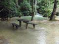 Picnic area udner water