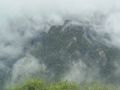 Karst mountains shrouded in mist