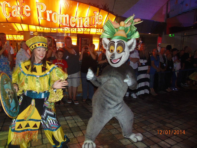 King Julian and the DreamWorks parade
