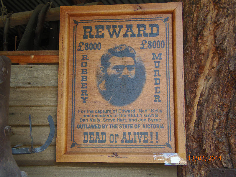 Ned Kelly Aussie Outlaw Wanted Poster Black Cotton Beach Towel 153cm x 77cm 