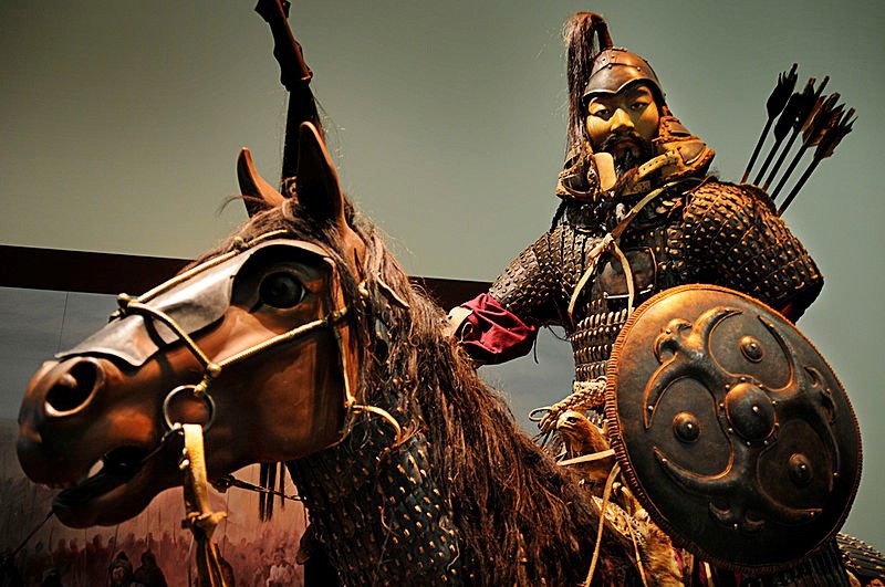 Reconstruction of Mongol Warrior - Genghis Khan - The Exhibition - (Courtesy of Wikimedia)