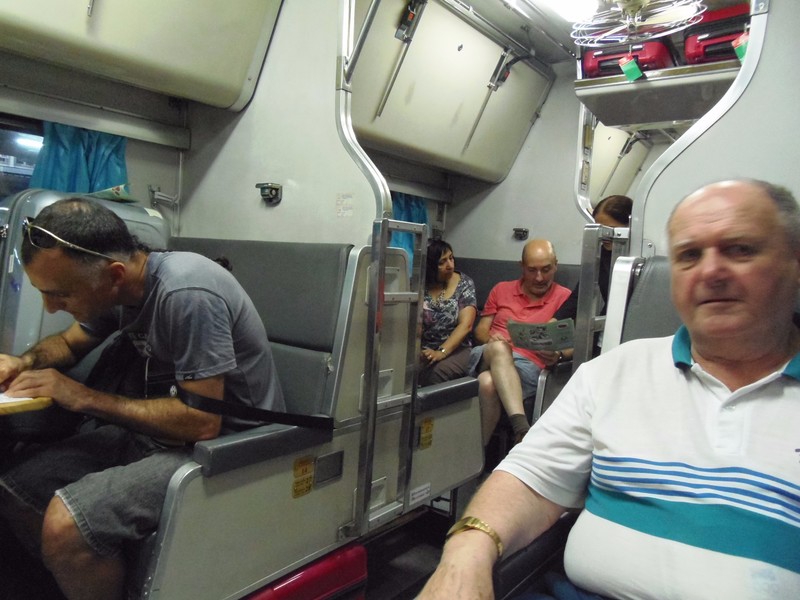 Settling into our overnight train to Chaing Mai