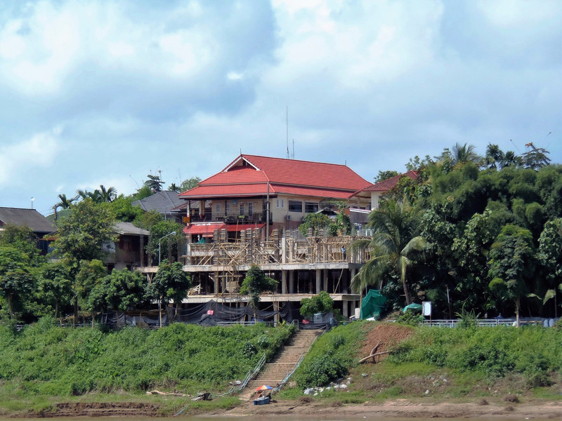 Our guest house from the Mekong River