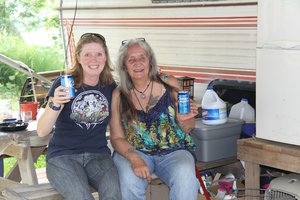 With Joyce at Steel Steeds Campground