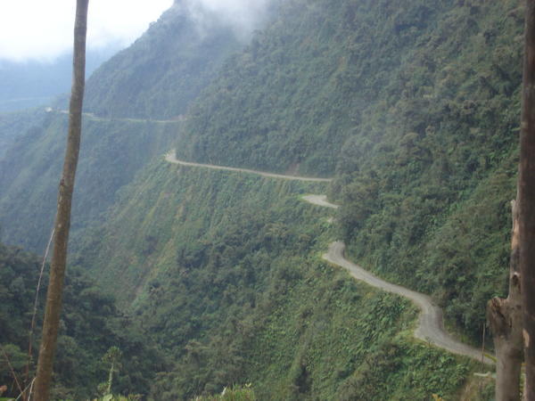 View of worlds most dangerous road